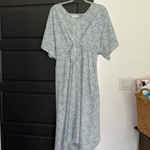 Calista blue floral midi dress